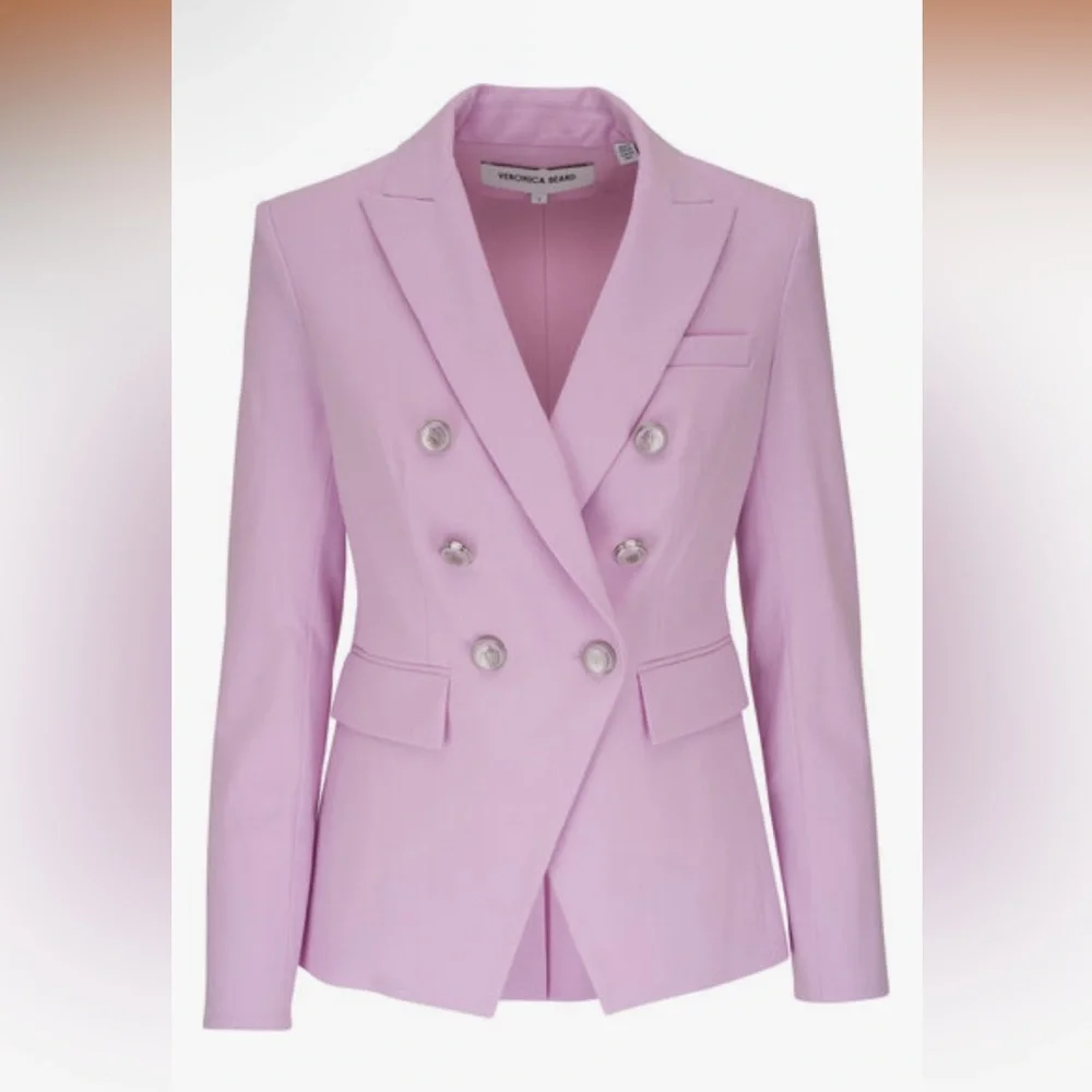 Veronica Beard purple Miller Dickey blazer in pale orchid - Picture 1 of 14